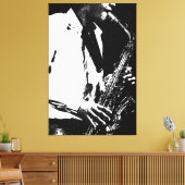 Saxofoon 40x60 (100x150cm) waccnm canvas afdruk (Insitu (Woonkamer))