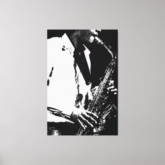 Saxofoon 40x60 (100x150cm) waccnm canvas afdruk (Voorkant)