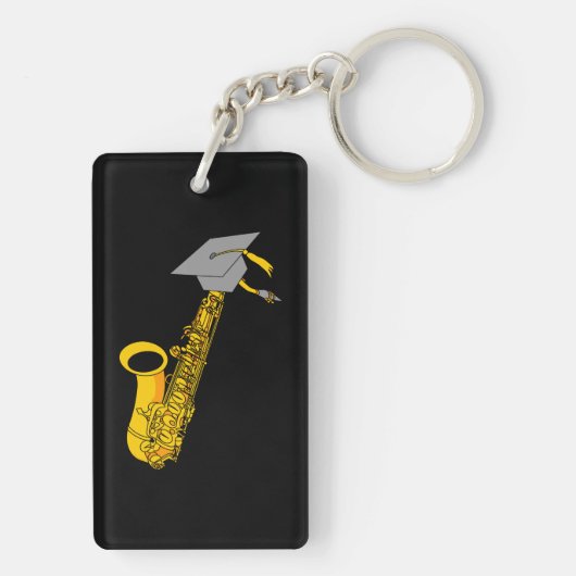 Saxofoon Afstuderen Sleutelhanger (achterkant)