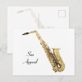Saxofoon Ansichtkaart Briefkaart (Voorkant / Achterkant)