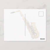 Saxofoon Ansichtkaart Briefkaart (Achterkant)