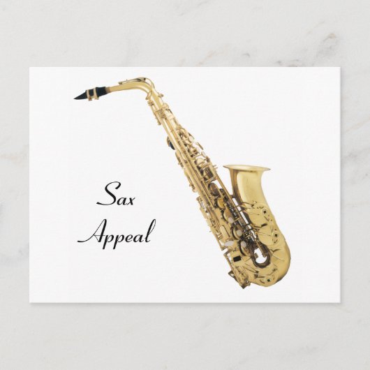 Saxofoon Ansichtkaart Briefkaart (Voorkant)