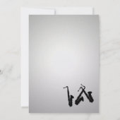 Saxofoon Bar Mitswa Uitnodigen Kaart (Achterkant)