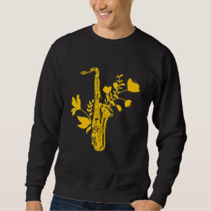 Saxofoon Bloemen Muziekinstrument Muzikant Saxo Trui
