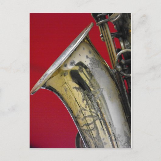 Saxofoon Briefkaart (Voorkant)