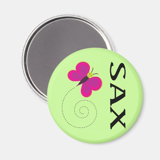  saxofoon cadeau magneet (Voorkant / Achterkant)