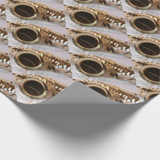 saxofoon cadeaupapier (Hoek)