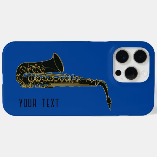 Saxofoon - Case-Mate iPhone case (Achterkant (horizontaal))