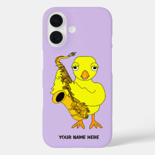Saxofoon Chick Afstuderen iPhone 16 Hoesje