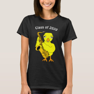 Saxofoon Chick Afstuderen T-shirt
