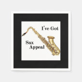 Saxofoon Cocktail servetten (Voorkant)