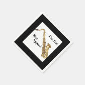 Saxofoon Cocktail servetten (Hoek)