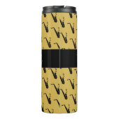 Saxofoon Cool Gouden Gele Muziek Thermosbeker (Achterkant)