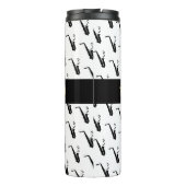 Saxofoon Cool White Music Thermosbeker (Achterkant)