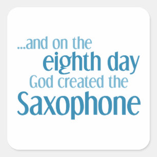 Saxofoon creatie vierkante sticker