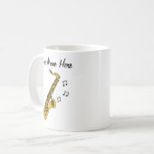 Saxofoon Custom Mok Saxofonist Muzikant Gift (Voorkant links)