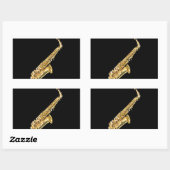 "Saxofoon" design geschenken en producten Rechthoekige Sticker (Vel)