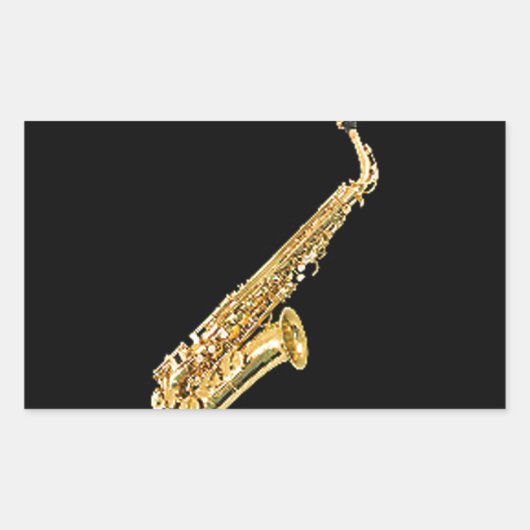 "Saxofoon" design geschenken en producten Rechthoekige Sticker (Voorkant)
