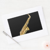 "Saxofoon" design geschenken en producten Rechthoekige Sticker (Envelop)