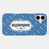 Saxofoon embleem iPhone hoesje (Achterkant horizontaal)