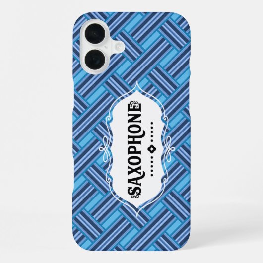 Saxofoon embleem iPhone hoesje (Achterkant)