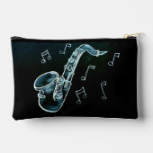Saxofoon en muzieknoten etui (Achterkant)