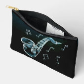 Saxofoon en muzieknoten etui (Open)