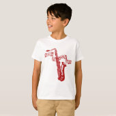 Saxofoon en noten t-shirt (Voorkant volledig)