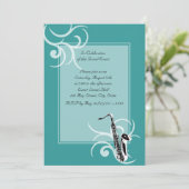 Saxofoon Full Color Kaart (Staand voorkant)