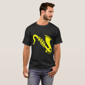 Saxofoon - Geel T-shirt (Voorkant volledig)