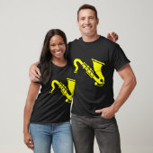 Saxofoon - Geel T-shirt (Unisex)