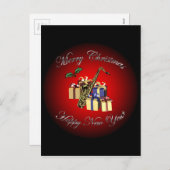 Saxofoon ~ Geschenken Vrolijk kerstfeest en gelukk Feestdagenkaart (Voorkant / Achterkant)