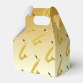 Saxofoon goudkleurig bedankdoosjes (Achterkant)