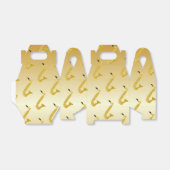 Saxofoon goudkleurig bedankdoosjes (Uitgevouwen)