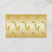 Saxofoon goudkleurige saxofonist visitekaartje (Achterkant)