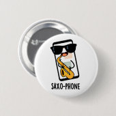 Saxofoon Grappige Gsm Woorden Ronde Button 5,7 Cm (Voorkant /achterkant)