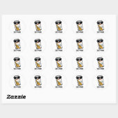 Saxofoon Grappige Gsm Woorden Ronde Sticker (Vel)