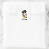 Saxofoon Grappige Gsm Woorden Ronde Sticker (Tas)