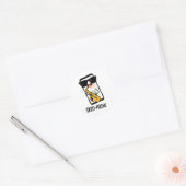 Saxofoon Grappige Gsm Woorden Ronde Sticker (Envelop)