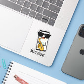 Saxofoon Grappige Gsm Woorden  Sticker (Laptop met iPhone)