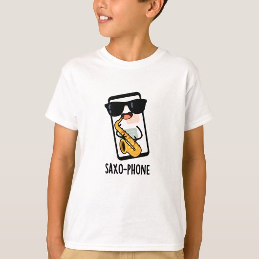 Saxofoon Grappige Gsm Woorden T-shirt (Voorkant)