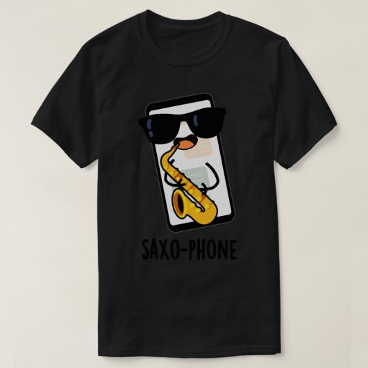 Saxofoon Grappige Mobiele Telefoon Puns T-shirt (Design voorkant)