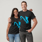 Saxofoon - Hemelblauw T-shirt (Unisex)