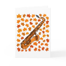 Saxofoon Herfst Saxofonist Musicus Kaart