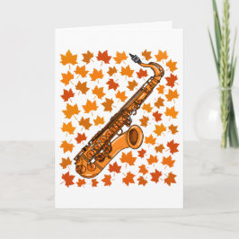 Saxofoon Herfst Saxofonist Musicus Kaart