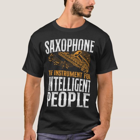 Saxofoon Het instrument voor intelligente T-shirt (Voorkant)