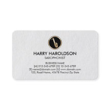 Saxofoon Icon Saxofonist Premium Visitekaartje