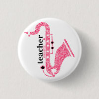 Saxofoon illustratie in roze glitter textuur