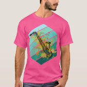 Saxofoon Jazz Music Retro  Classic Style S T-shirt (Voorkant)