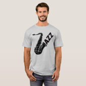 Saxofoon Jazz, saxofonist T-shirt (Voorkant volledig)